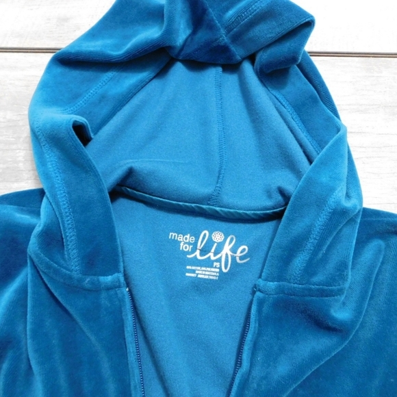 MADE FOR LIFE SEA BLUE GREEN CTTN MIX FULL ZIP JKT - Picture 4 of 7